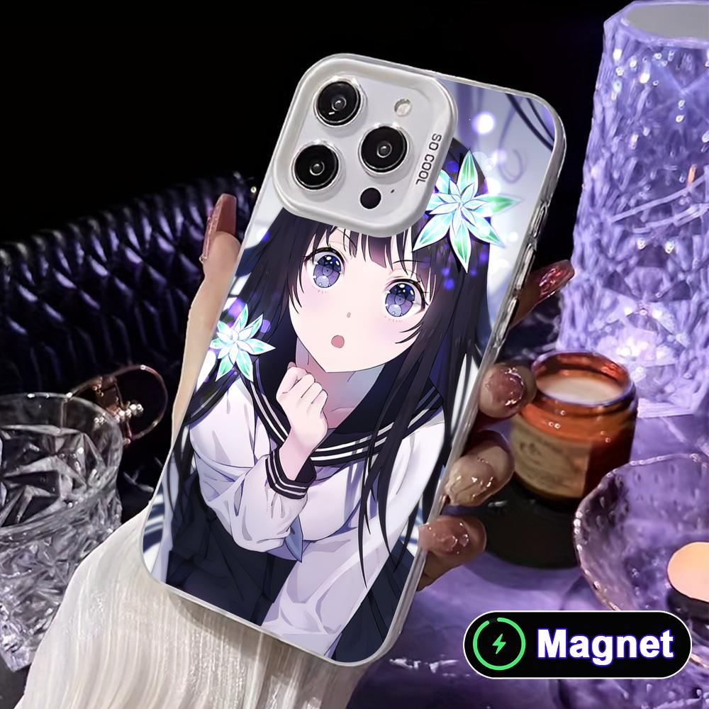 Hyouka Chitanda White Translucent MagSafe Mobile Phone Case for iPhone 17 16 15 14 13 12 11 X XR XS Air Pro Max Plus Cover