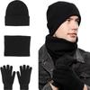 Cappello invernale da uomo, guanti, sciarpa, set NEEDIVYOU, idea regalo universale