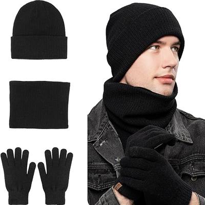 Men's Winter Hat Glovers Scarf Set NEEDIVYOU Universal Gift Idea