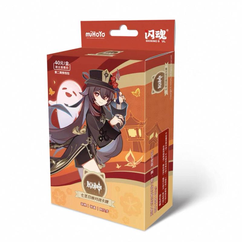 Genuine Genshin Impact Seven Sacred Summons Duel Game Card Volume 4 Booster Pack Anime Character Collection Card Kids Toys Gifts