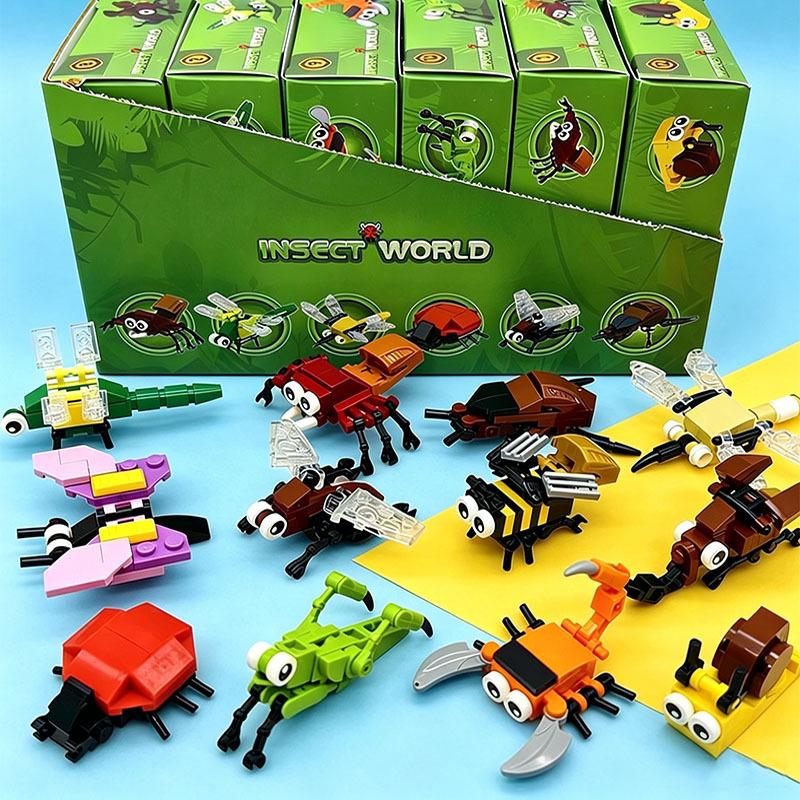 Insect Building Blocks Educational Toys Compatible with LEGO - Ideal for Students, Amusement Parks, and Cram Schools