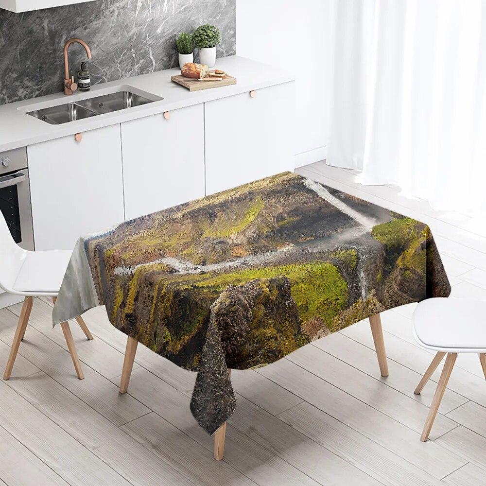 Natürliche Landschaft Tischdecke Outdoor Camping Antifouling Wasserdicht Esstisch Dekoration