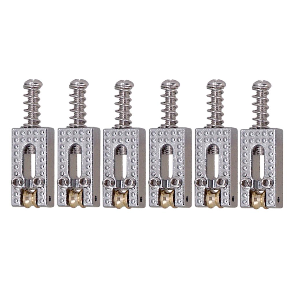 Electric Guitar Bridge Saddle Zinc Alloy Locked String Roller Saddle Accessory Replacement for Electric Guitar Parts