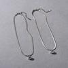 Water Drop Shape Inlaid Zircon Snake Bone Chain Tide Cold Wind Niche Design Simple Fashion Temperament Necklace