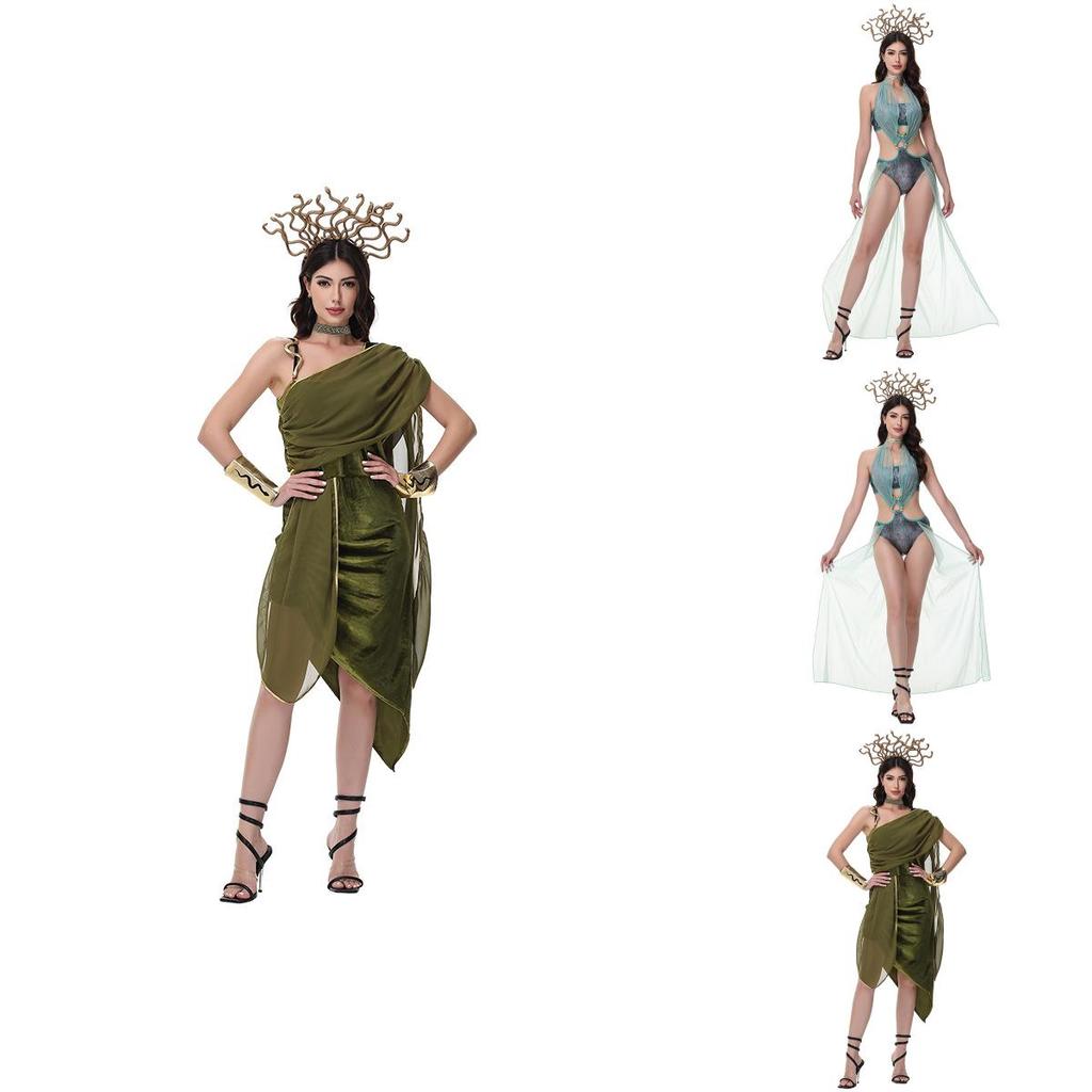 Greek Mythology Cosplay Dress For Women Stage Show With Breathable Cotton Material