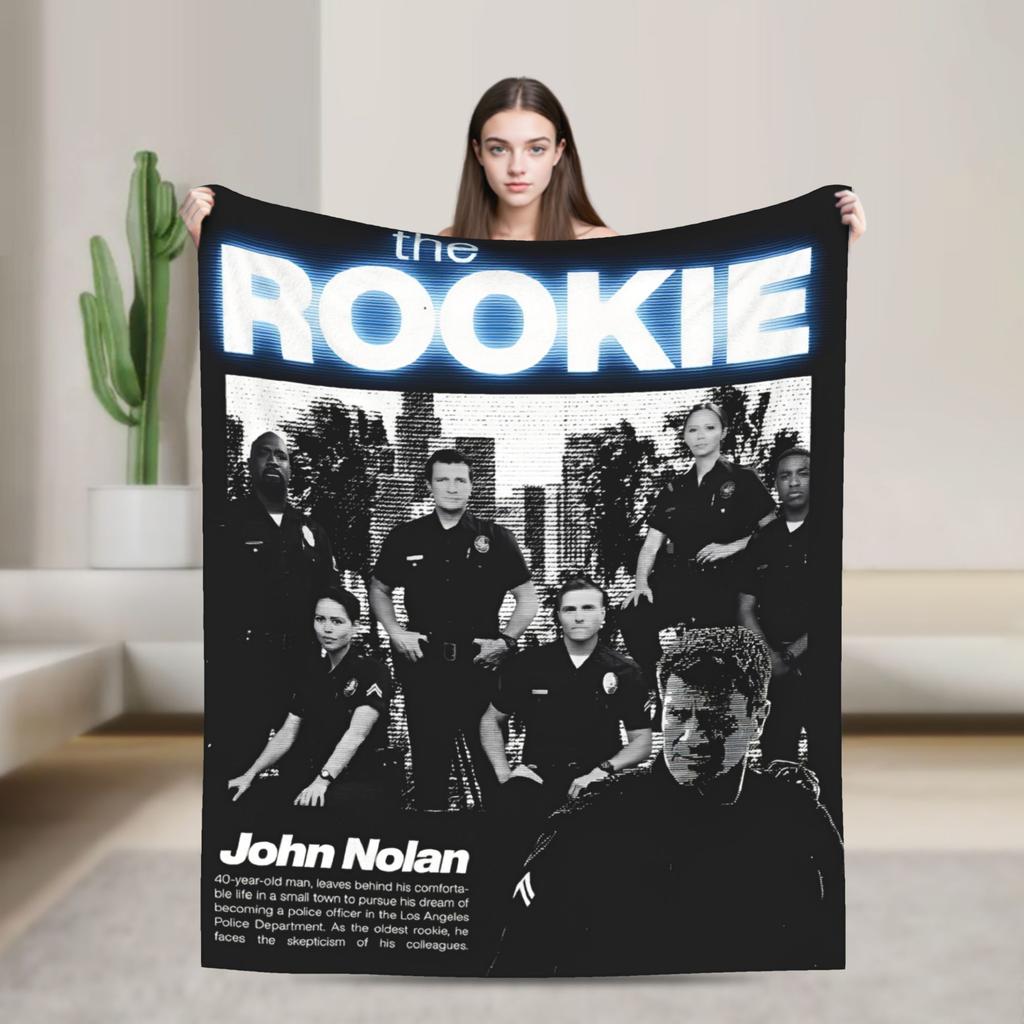 TV seriál The Rookie Flanelové deky Měkká přehozová deka do obývacího pokoje Piknik Grafické přehozy na postel Potah na pohovku