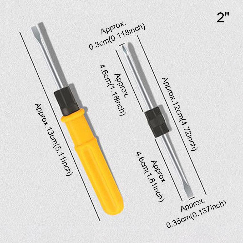 Screwdriver Multi-purpose Double Head Hand Repair Tool with Plastic Handle Industrial Business Carpentry Maintenance Supplies