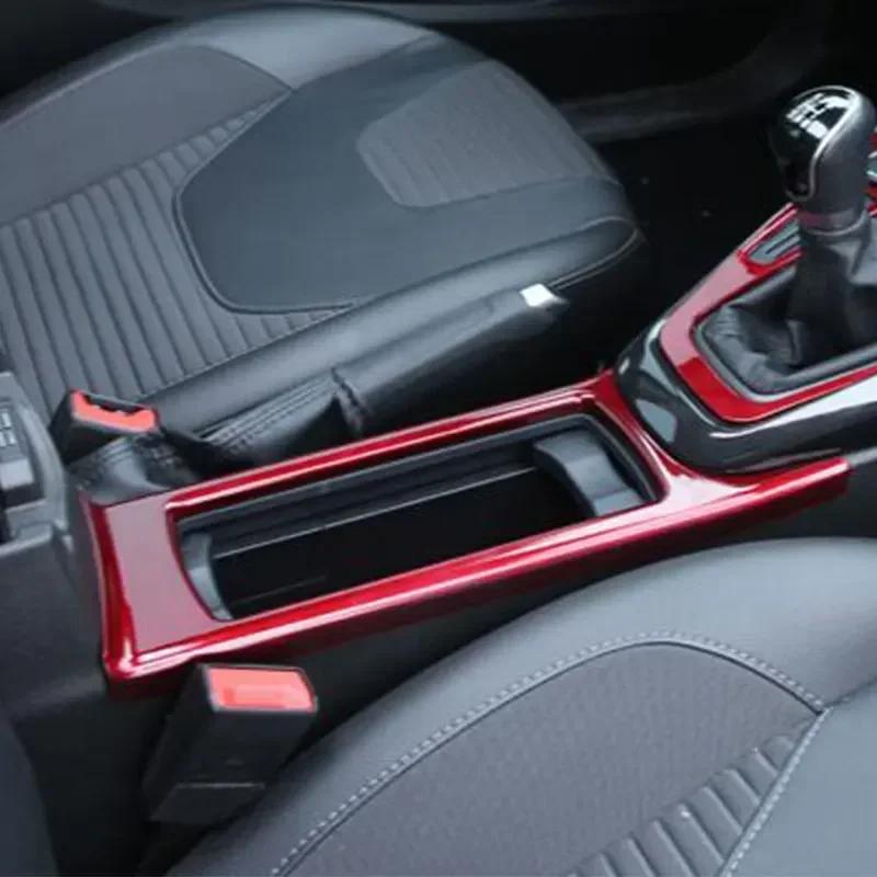 For Ford Focus 3 Focus3 MK3 2015 2016 2017 2018 LHD Center Console Water Cup Frame Sticker Decoration Cover Styling Accessories