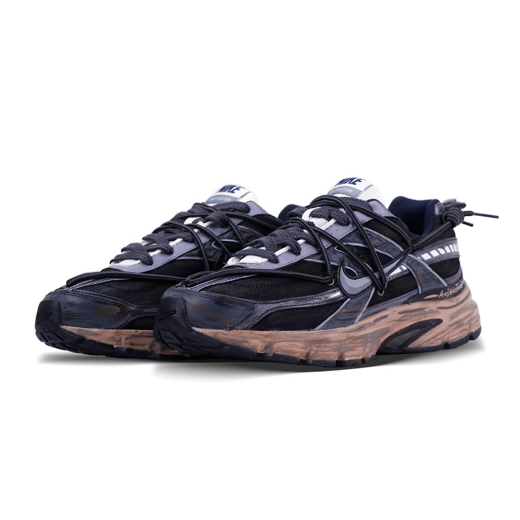 Nike Initiator Low top Running Shoes Men's Black Brown 394055-101(Team162-)