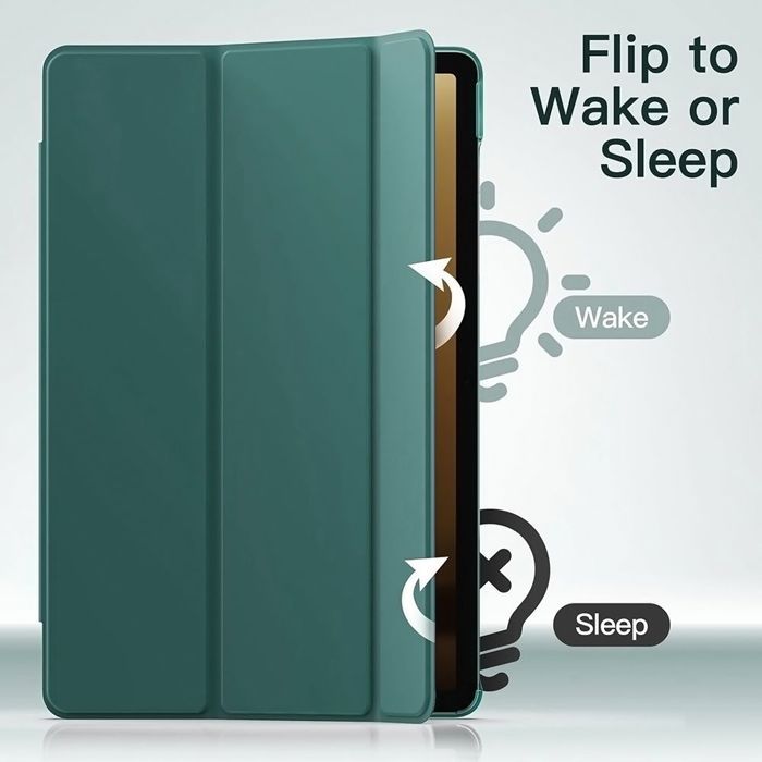 Case + Tempered Glass for Samsung Galaxy Tab S10 FE Plus, Reinforced Corner Night Green with Pen Holder