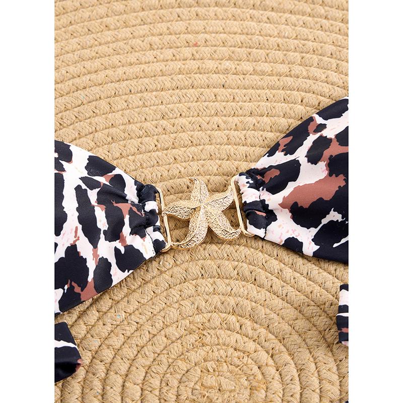 Sexig Leopard Micro Bikini Dam Badkläder Kvinna Badkläder Mini Trosa Tvådelat Bikiniset Strandkläder Badkläder