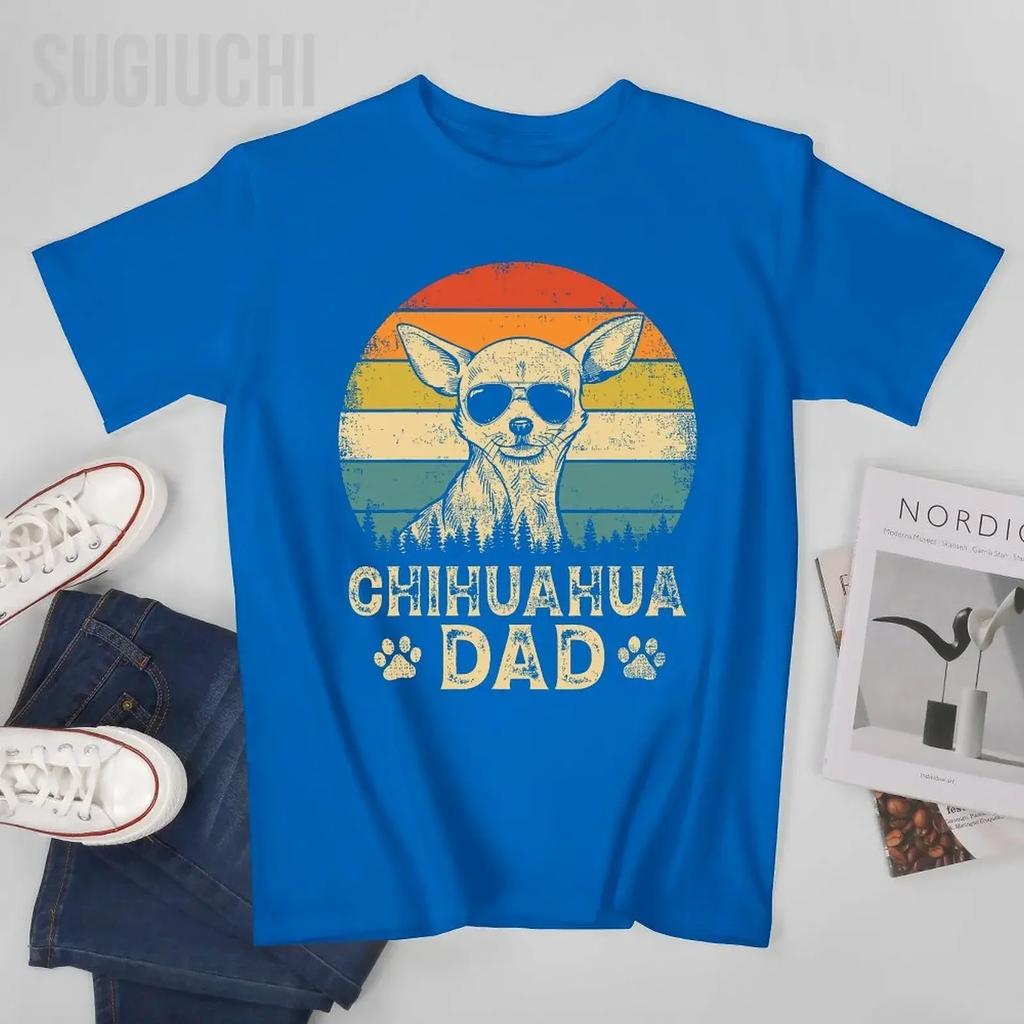 Unisex Unisex Vintage Chihuahua Dad Dog Lovers Fathers Day Tshirt Tees T Shirts WoUnisex Boys 100 Cotton TShirt