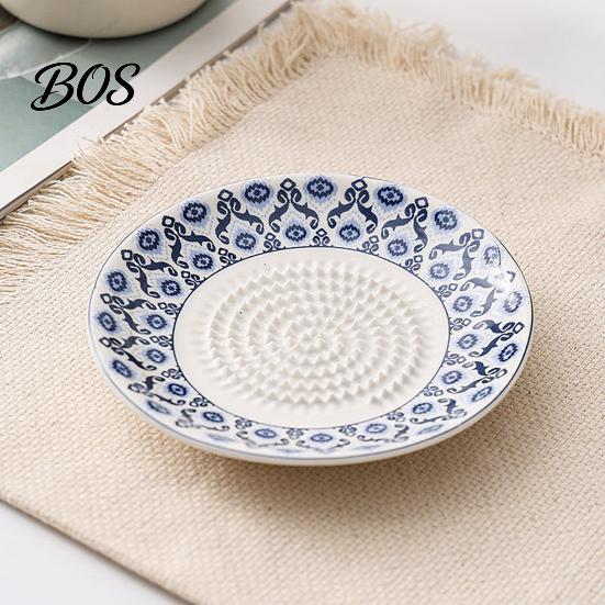 Tarka do czosnku Ceramiczna tarka do imbiru, Ręczna płyta do mielenia puree, Wielofunkcyjny tłuczek kuchenny Miska na owoce