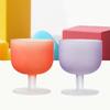Drinking Gradient Color Goblet Clear High Feet Wine Glass Elegant Champagne Flutes  Gift