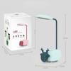 Study Small Desk Lamp USB Rechargeable Bedside Lamp Dormitory Reading Night Light with Pen Holder Cartoon Desk Lamp