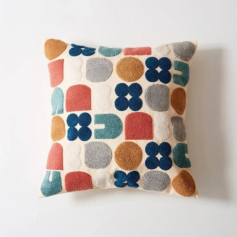 Kissenhülle 45x45cm Dekor Sofa Leinwand Stickerei Kissenbezüge Kissenbezug Kissen Dekor Zuhause Funda Cojines
