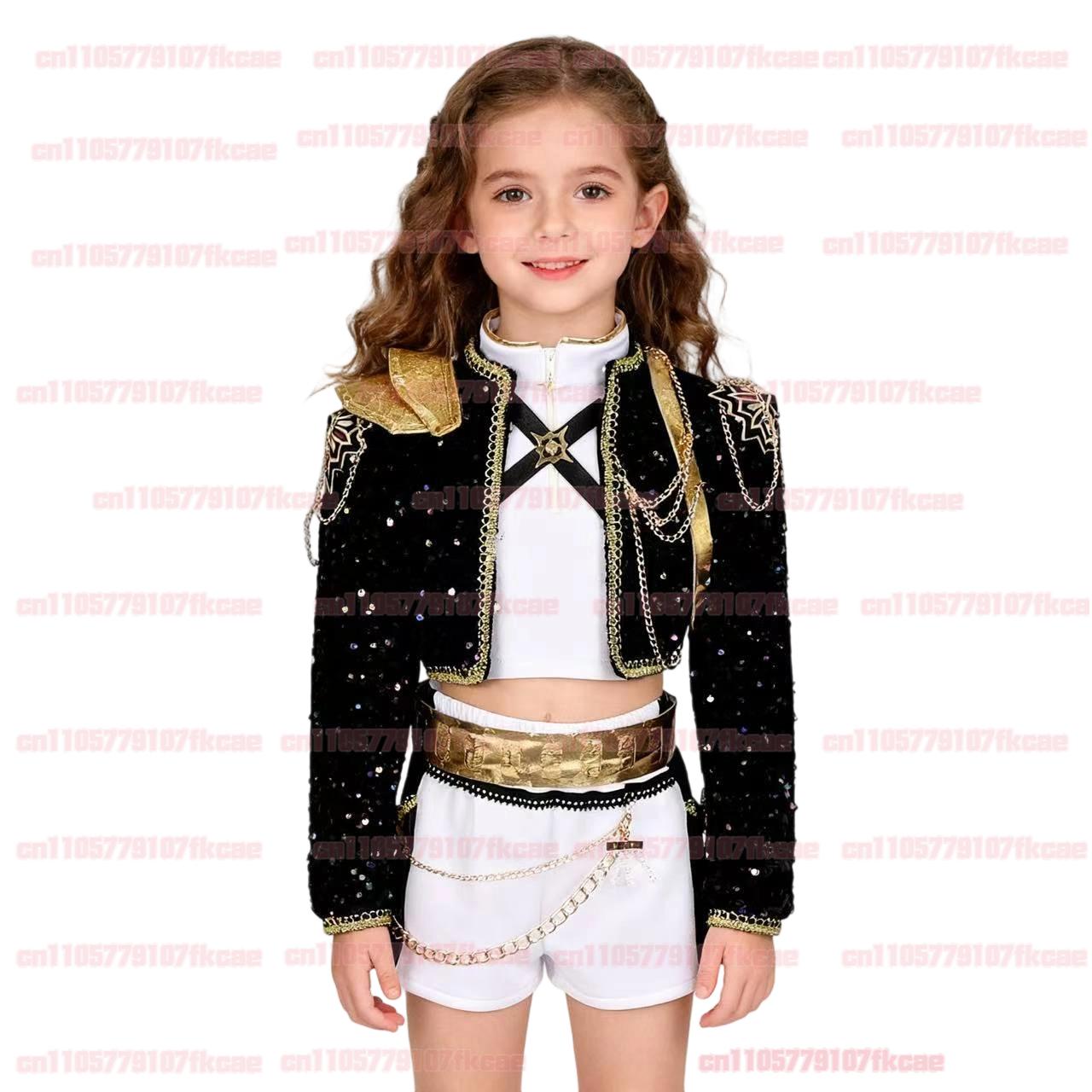 

2025 Взрослый K-Pop Руми/мира Косплей Костюм Парик Охотники на демонов Сценическая одежда Пальто Кино Хэллоуин Корея Группа Идол Наряд Девушки kids 120CM