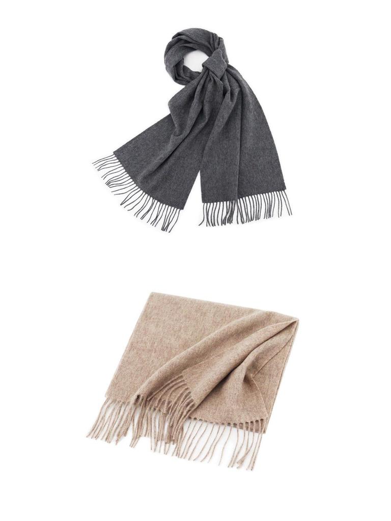 Korean Style 100% Wool Scarf: Women's Autumn/Winter Neck Warmer & Men's Shawl