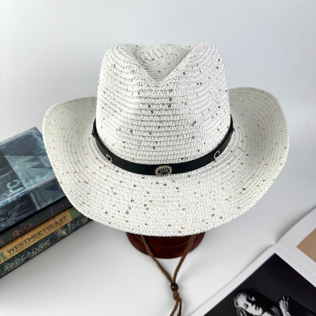 Hot-selling New Western Denim Straw Hat Spring and Summer New Men's and Women's Seaside Beach Travel Sunscreen Visor