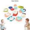 Baby Set Rattle 10pcs Safe Materials Easy Grip Auditory Tactile Teether Training
