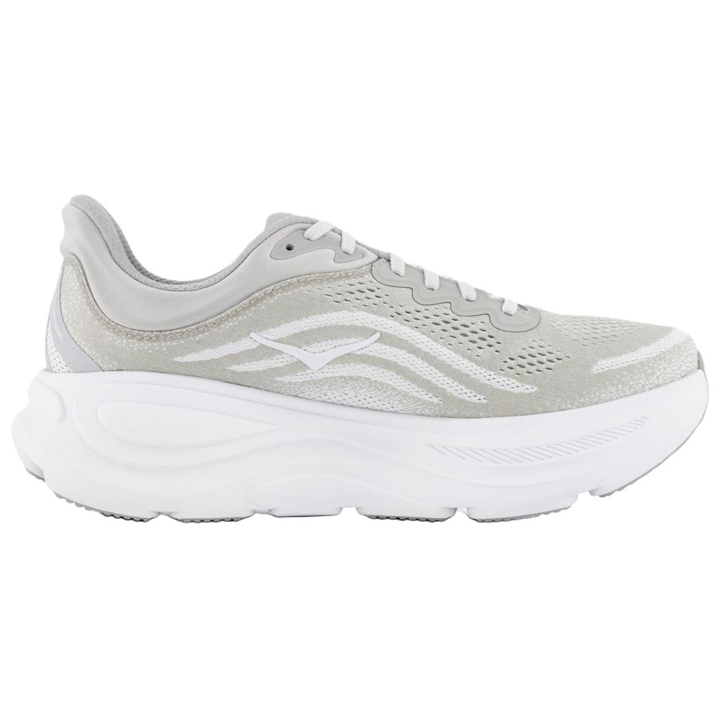 Hoka One One Bondi 9 Comfortable Durable Breathable Running Shoes Men sneaker Gray Silver White 1162011-CRDS