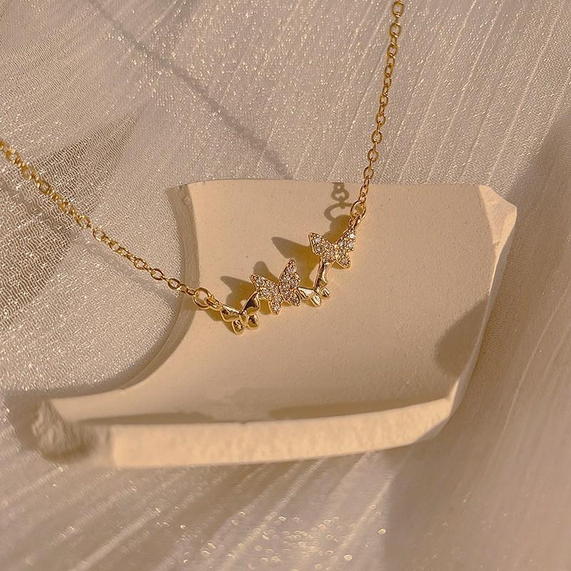 Temperament Water Drop Necklace Women'S Light Luxury Niche Senior Design Sense Student Girlfriend Tassel Clavicle Chain