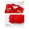 Year Outfit Padded and Thickened New Year Clothing Infant New Year Greeting Outfit Chinese Style One-Year-Old Full Month Autumn and Winter Clothing