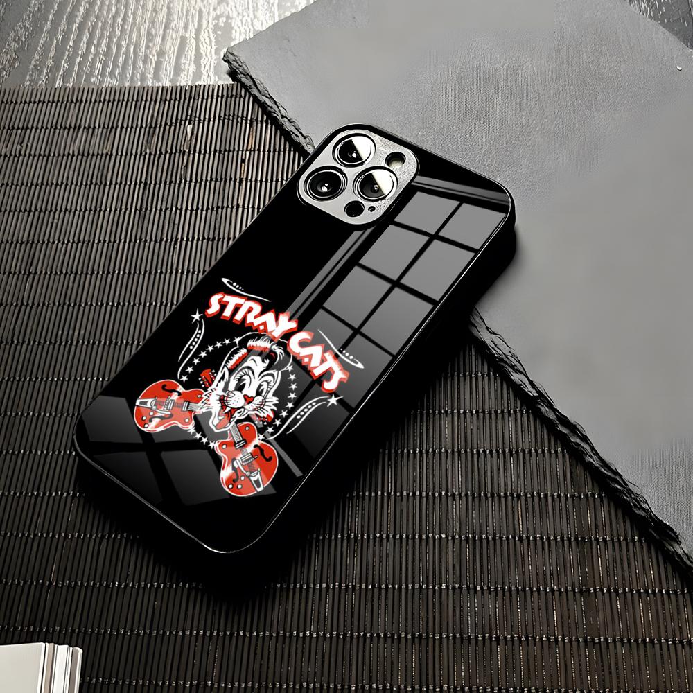 Stray Cats Rockabilly Slim Neu eingetroffen Handyhülle Für Iphone 16 15 13 12 Brandschutz 14 11 Pro Max Mini X Xr Xs 8 7 Puls 6