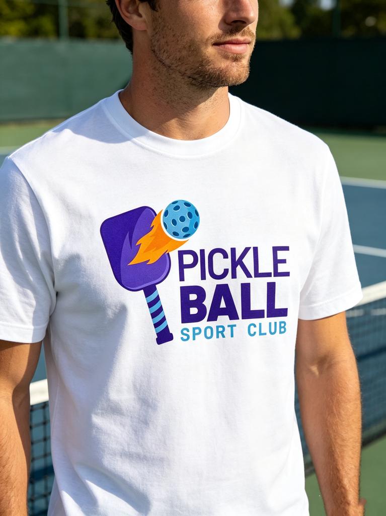 Pickleball Sport Club TShirt Funny Player Team Gift Shirt for Unisex Unisex Casual Tee Streetwear Lover Life Fun Cotton Short Black