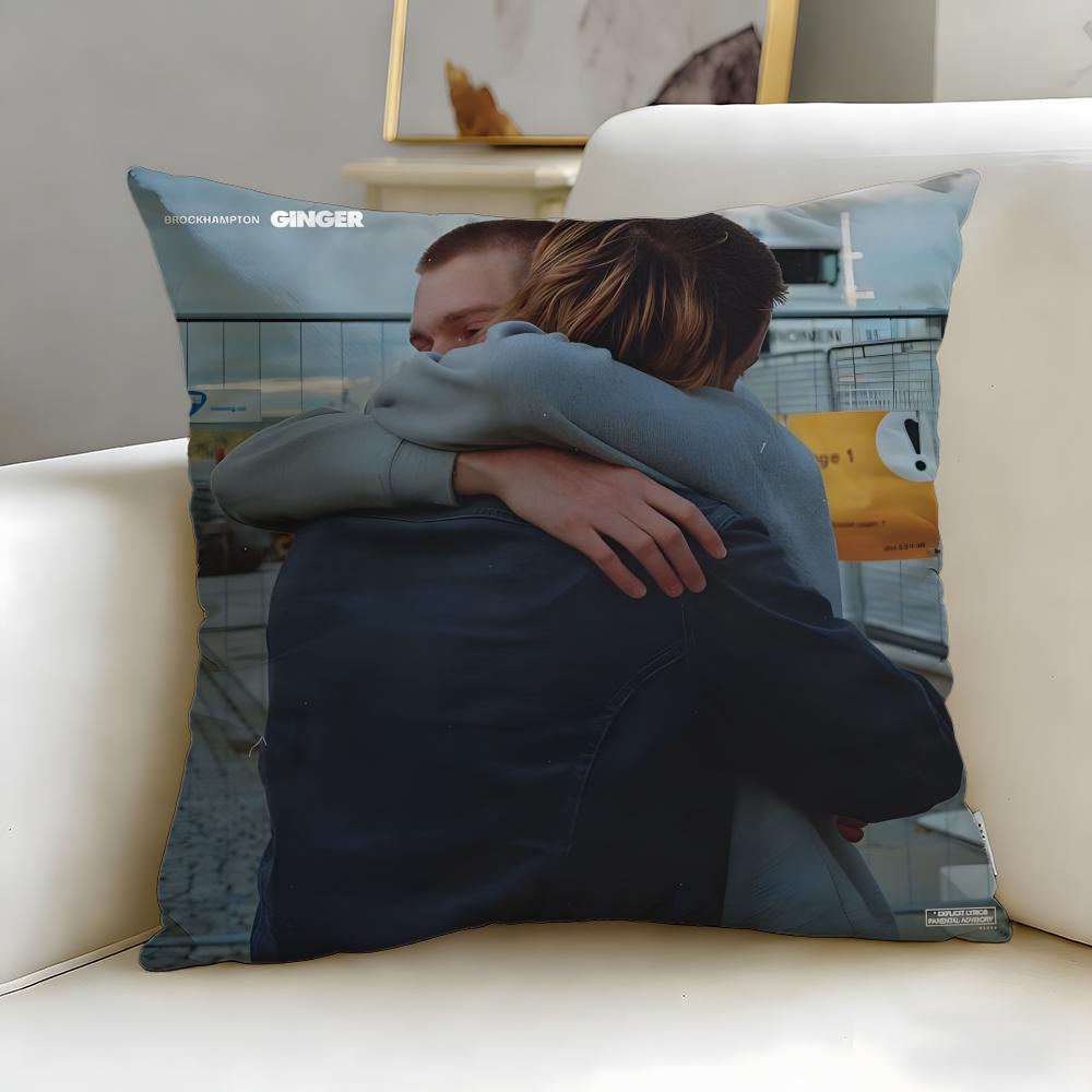 Classic Band BROCKHAMPTON Cushion Cover Soft & Easy-Wash Pillow Case – Versatile for Couch, Bed, Travel and Office