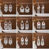 Ethnic Miao Silver Tassel Earrings - Retro Long Dangle Scenic Studs for Women