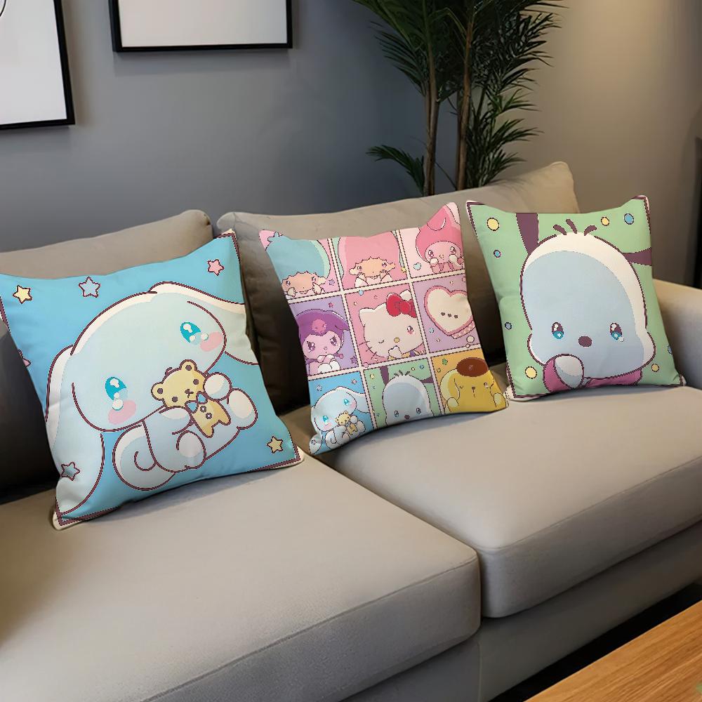Cute Art P-Pochacco Little T-Twin Stars Sro Comfortable Soft Pillow Case Sofa Living Room Home Office Decor Protective Covers