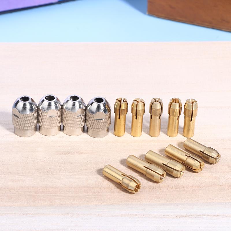 1 Set High Quality M8 M7 Nuts Drill Chucks Adapter Mini Drill Chucks For Chuck Adapter Micro Collet Brass Power Rotary Tool