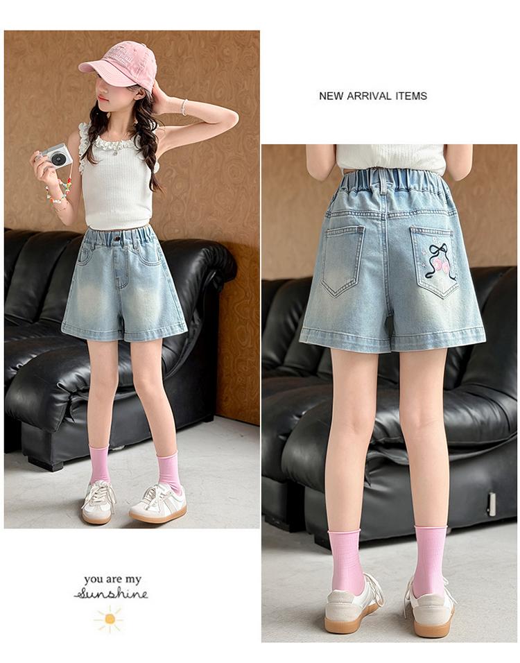 Girls' Denim Shorts Summer Thin 2026 New Style Children's Summer Clothes Stylish and Fashionable Girls' Summer Hot Pants