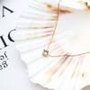 Niche Simple 18K Gold Bamboo Chain, The Same Four-Claw Zircon Necklace, Titanium Steel Non-Fading Jewelry, Women'S Versatile