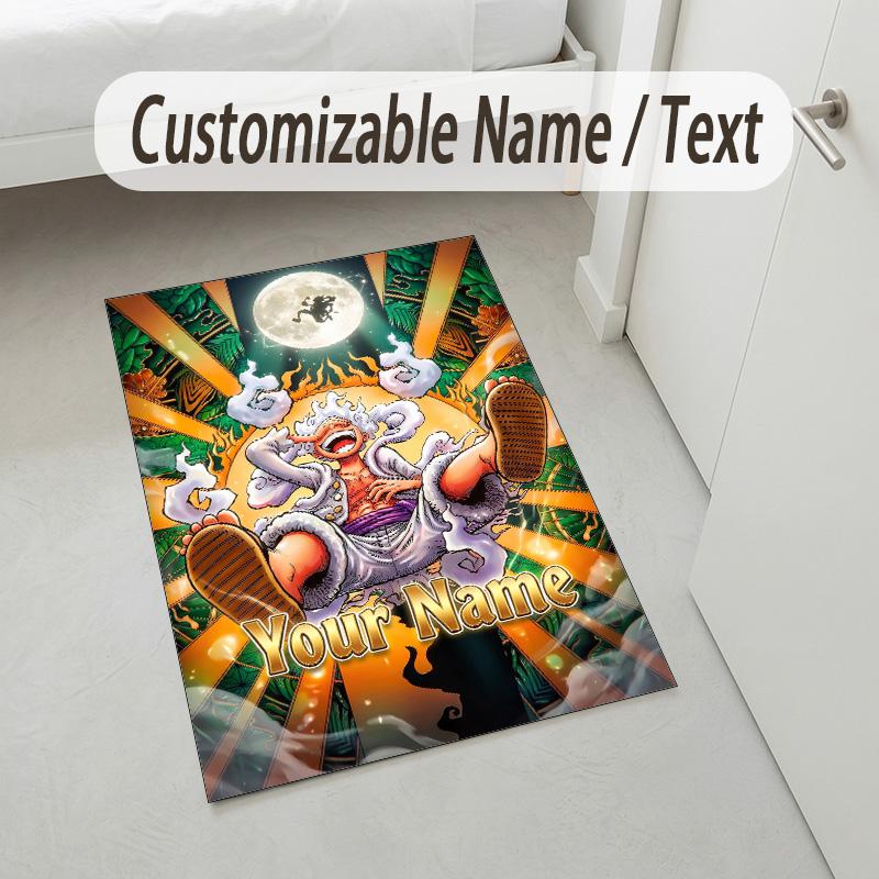 Personalized Crystal Velvet Carpet,One Piece Custom Printed Name, Plush Area Rug For Home Indoor Decor