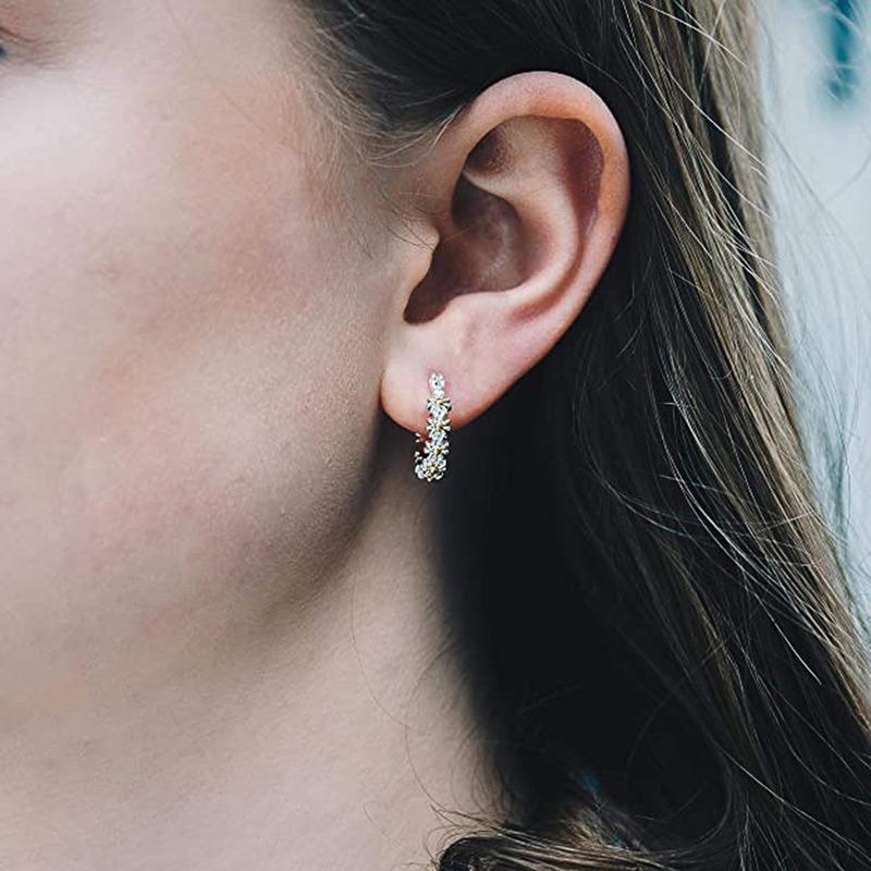 Design Fashionable Daisy Earrings for Women Exquisite Round Female Sweet Girl Circle Earring Daily Wearable Jewelry Gift
