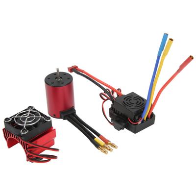 RC Waterproof Brushless 60A ESC S3650 2300KV Brushless Motor Kit with Motor Cooling Fan for 1 8 1 10 RC Car