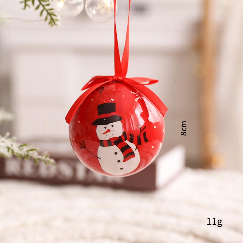 Foam Christmas Balls With Reindeer Snowflake And Santa For Holiday Decor Tree