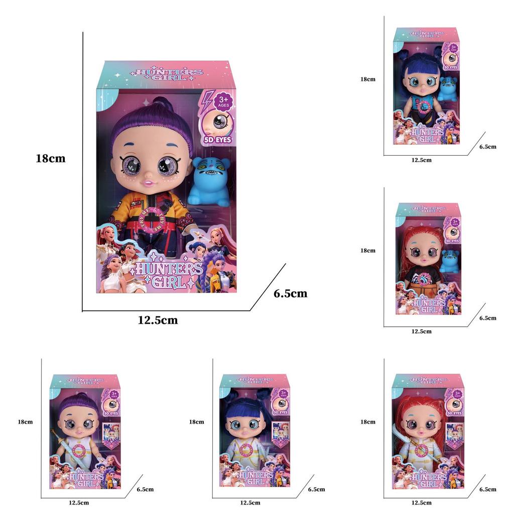Kpop Demon Hunters Rumi Mira Zoey Mini Figure Plastic Toy With Weapons For Fans And Kids