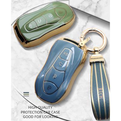 Luxurious Golden Edge Remote Key Case Cover For Geely Azkarra FY11 Atlas Pro New Emgrand GS X6 SUV EC7 Keychain Car