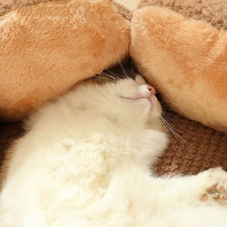 Deep Sleeping Warm in Winter Cat Bed Basket Small Dog House Windproof Pets Nest