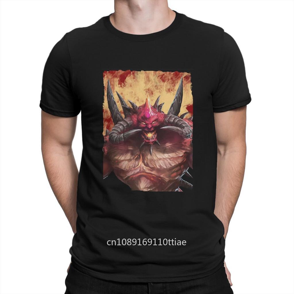 Men's Afraid T Shirt D-Diablo Pure Cotton Clothes Funny Short Sleeve Crew Neck Tees T-Shirt