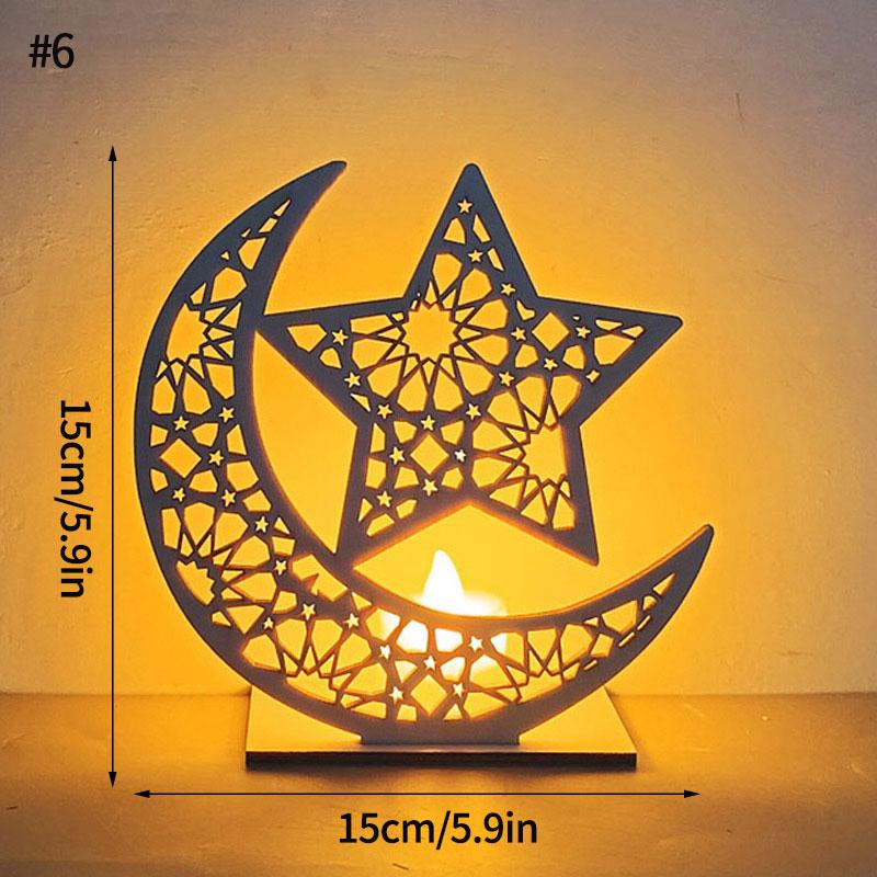 Ramadan Lantern Eid Ramadan Decoration Lamp EID Mubarak Lantern Islamic Muslim Party Decor Festival Table Light Supplies