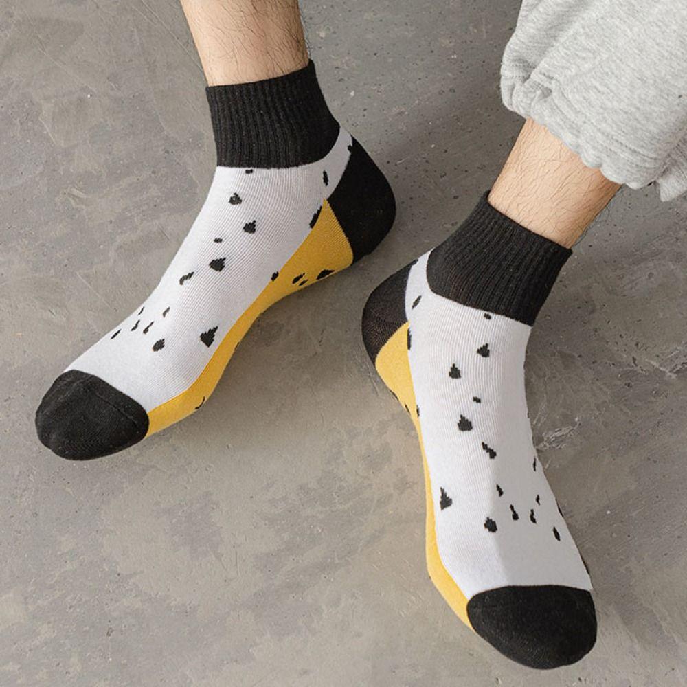 5Pairs Cotton Men Tube Socks Simple Sports Ankle Sock Casual Men's Mid-calf Socks  Female