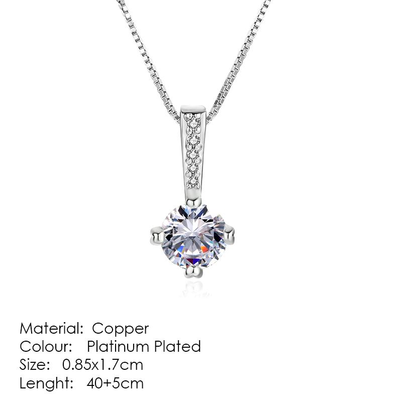 Fashion Crown Pendant Necklace for Women Retro Vintage Classic Rose Gold Cubic Zirconia Chain On Neck Trendy Jewelry N390