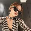 Punk Retro Sunglasses Block Glare Eyewear Trendy Black Frame Sunglasses  for women