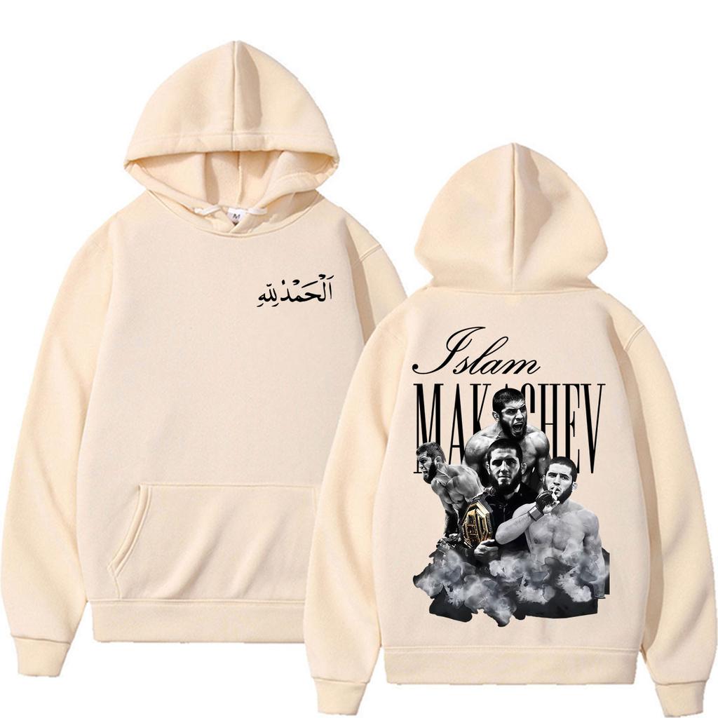 Limitierte Islam Makhachev Vintage Hoodies Herren Damen Harajuku Sweatshirts Lässiger Komfort Übergroßer Hoodie Pullover