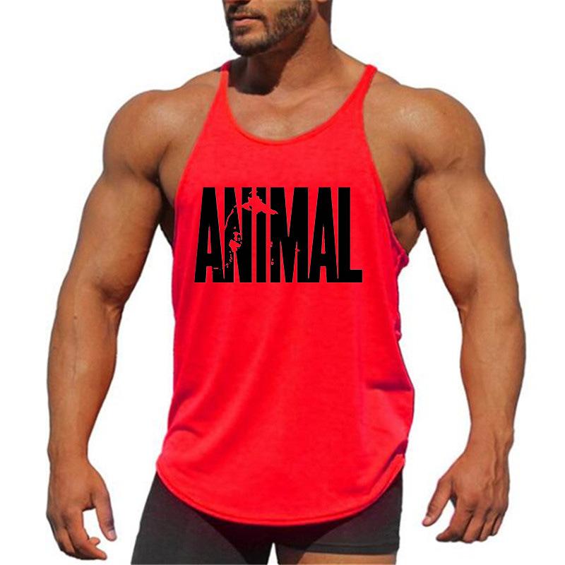 Men Summer Quick Drying Bodybuilding Fitness Muscle Sports Letter Printing Vest