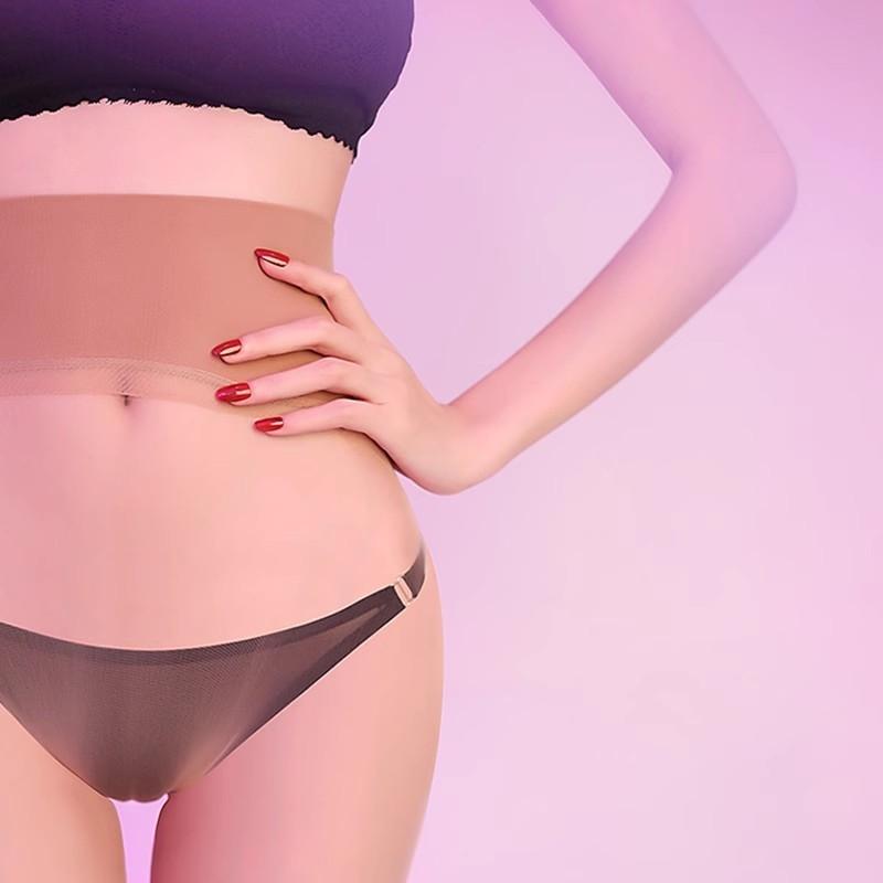 360 Seamless Ultra Thin Transparent Foot Shaped Pantyhose Women Sexy Deep Crotch High Waist Tights  Pole Dance Clubwear